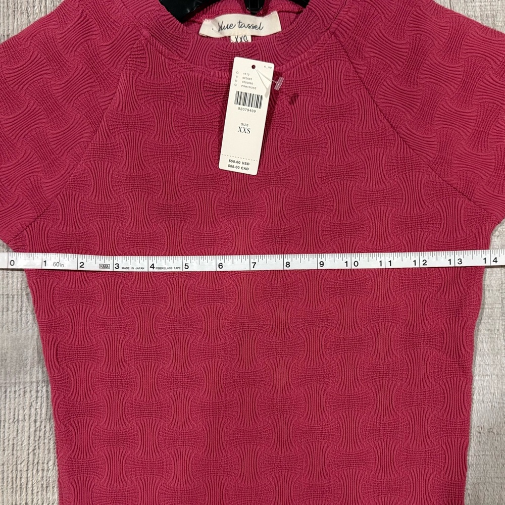 Anthropologie Raspberry Stretch Tee - Picture 4 of 5
